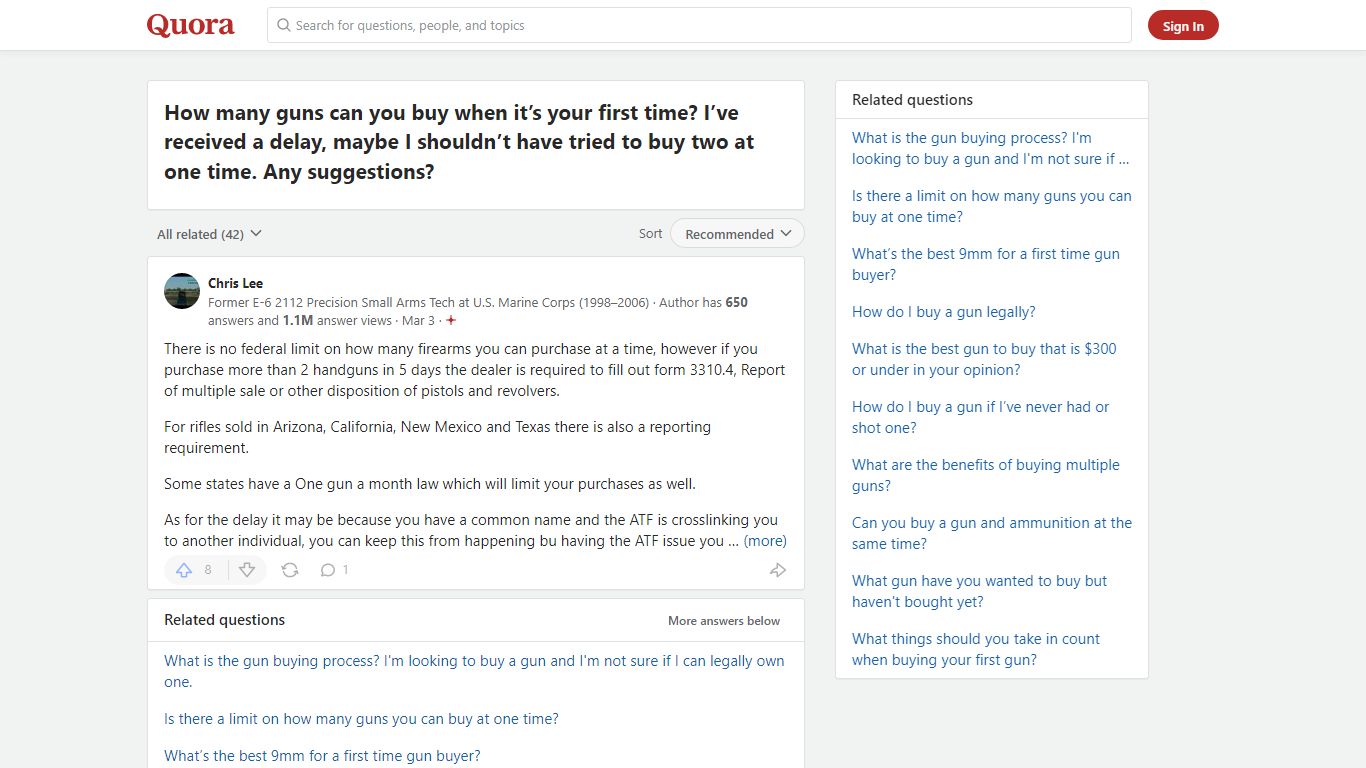 How many guns can you buy when it’s your first time? I’ve ... - Quora